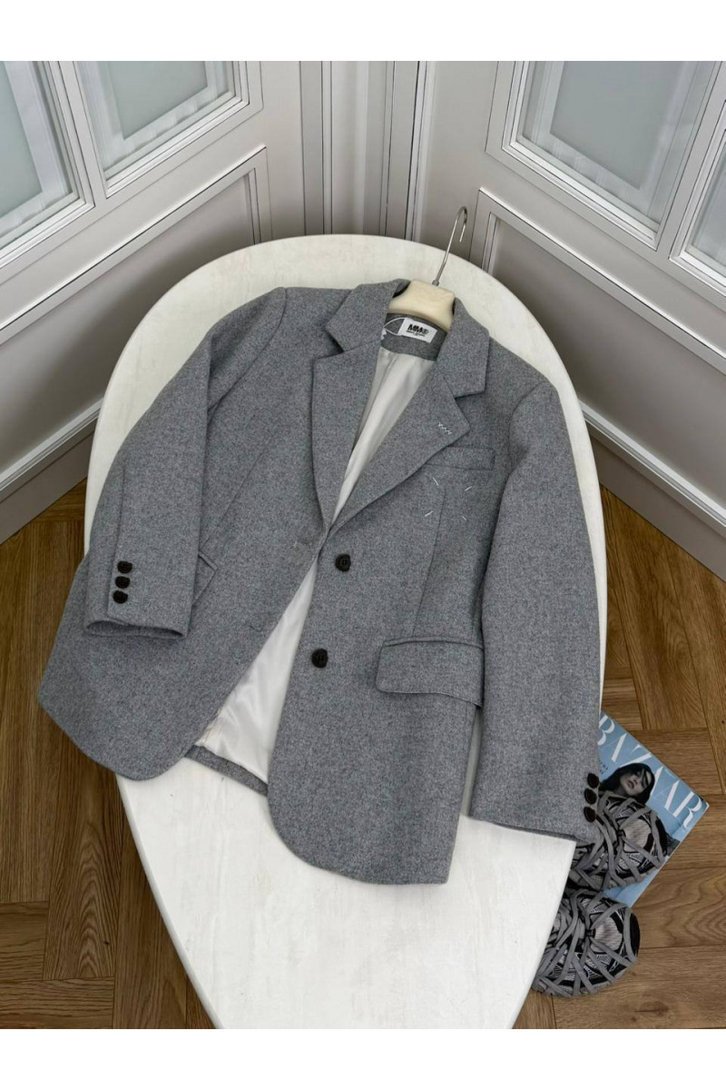 Designer Clothing Женский серый пиджак Maison Margiela premium