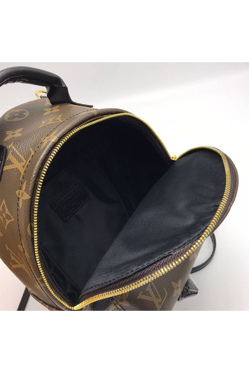 Lоuis Vuittоn Женский кожаный рюкзак Palm Spring Mini Monogram 20x17 см