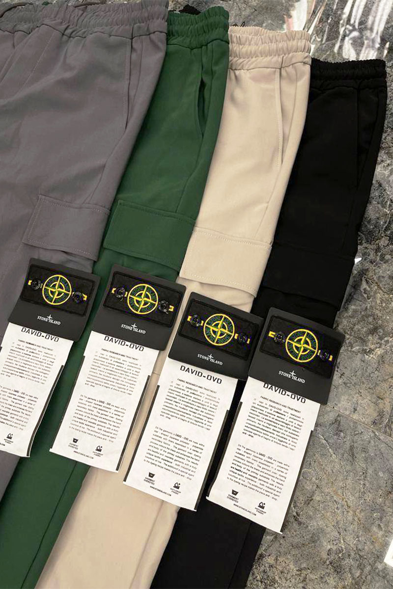 Stone Island Мужские серые штаны compass-patch