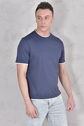 Футболка Premium layered-effect - Dark Blue