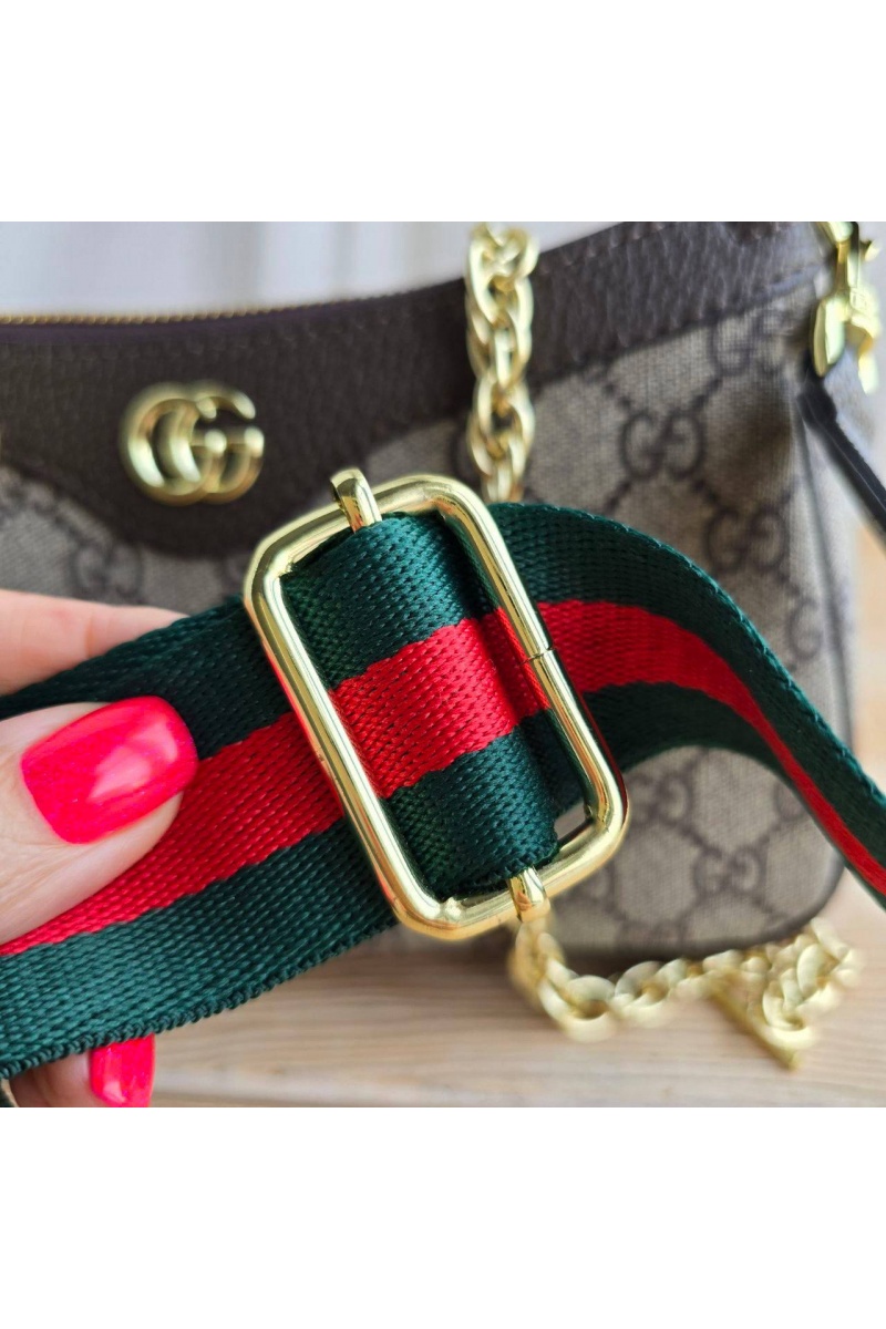 Gucci Кожаная сумка GG Ophidia 26x14 см