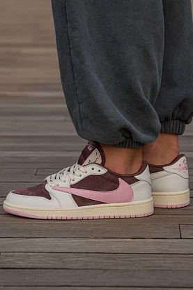 Кроссовки Travis Scott x AJ1 Low "Pink Oxford"