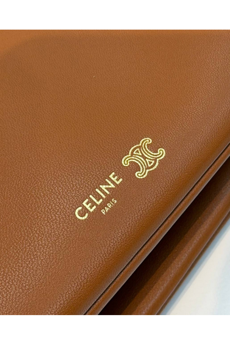 Celine Кожаная сумка Trio Flap premium 22.5x13x3.5 см