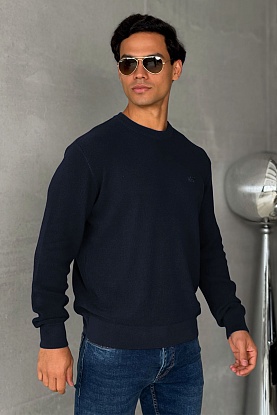 Мужской джемпер синего цвета logo-embroidered