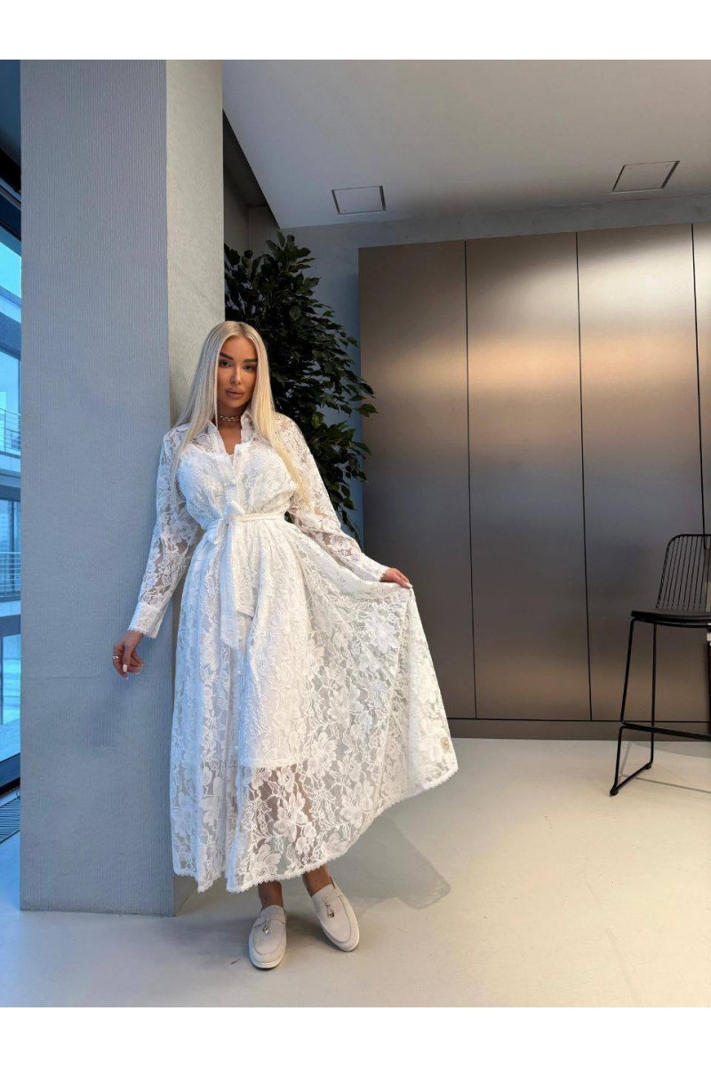 Zimmermann Женское кружевное платье белого цвета premium