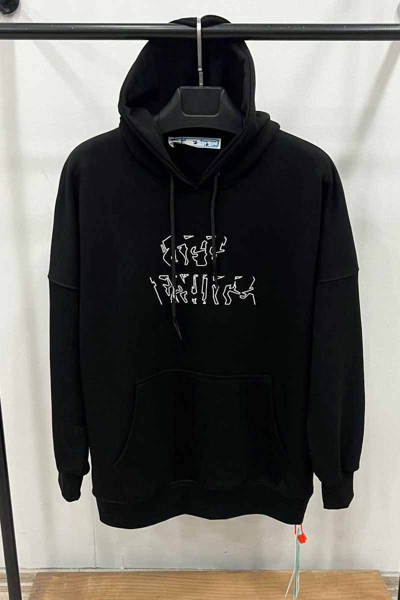 Off-White Мужское чёрное худи Arrows logo-print