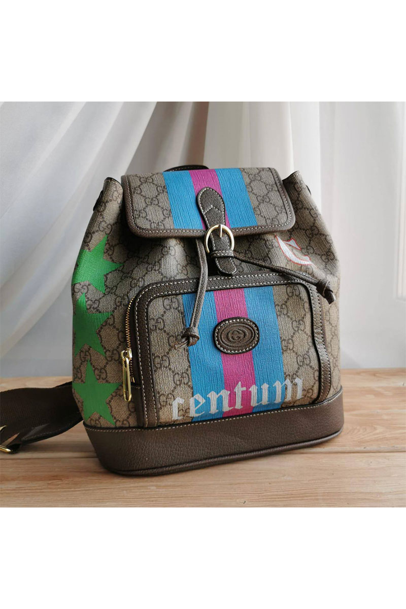 Gucci Кожаный рюкзак with interlocking G 26.5x30 см