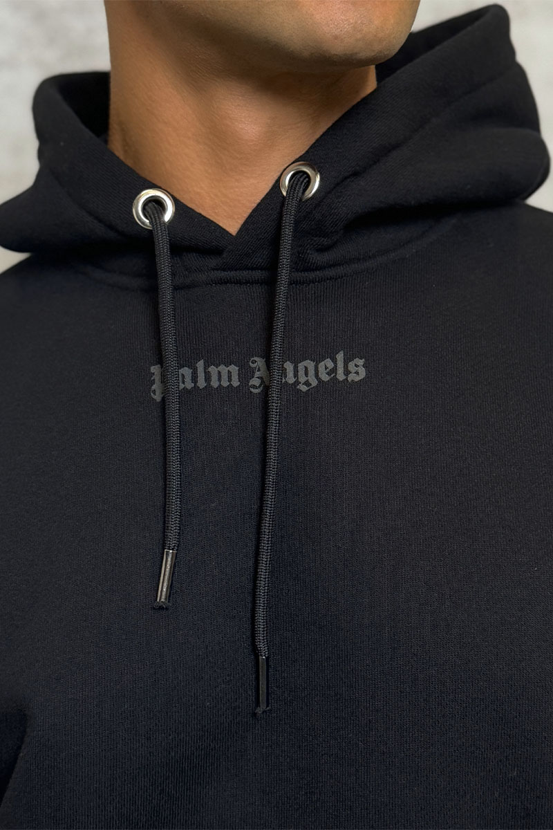Palm Angels Утеплённое оверсайз худи Classic Logo - Black
