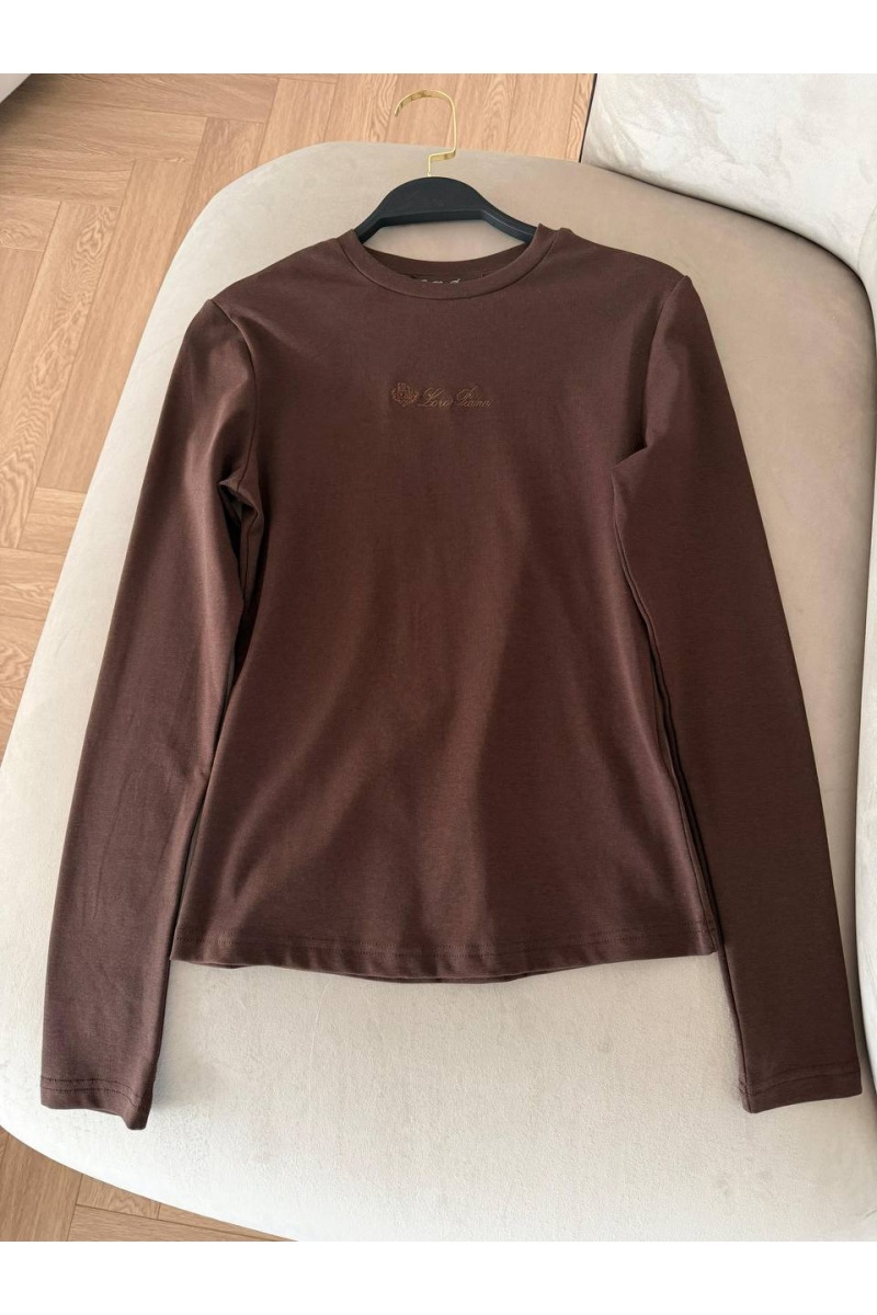 Loro Piana Женский базовый лонгслив Premium - Brown