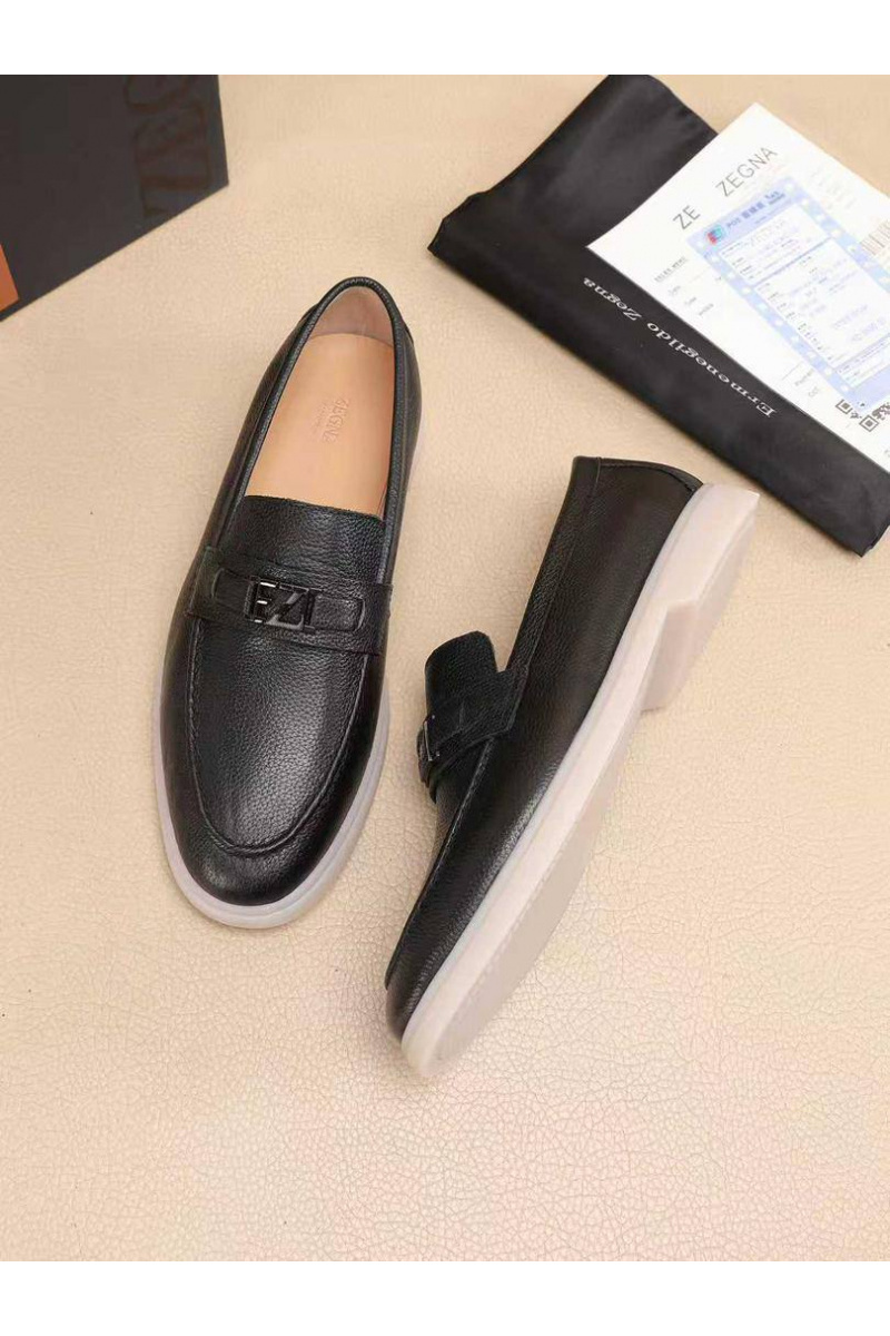 Zegna Мужские кожаные лоферы 