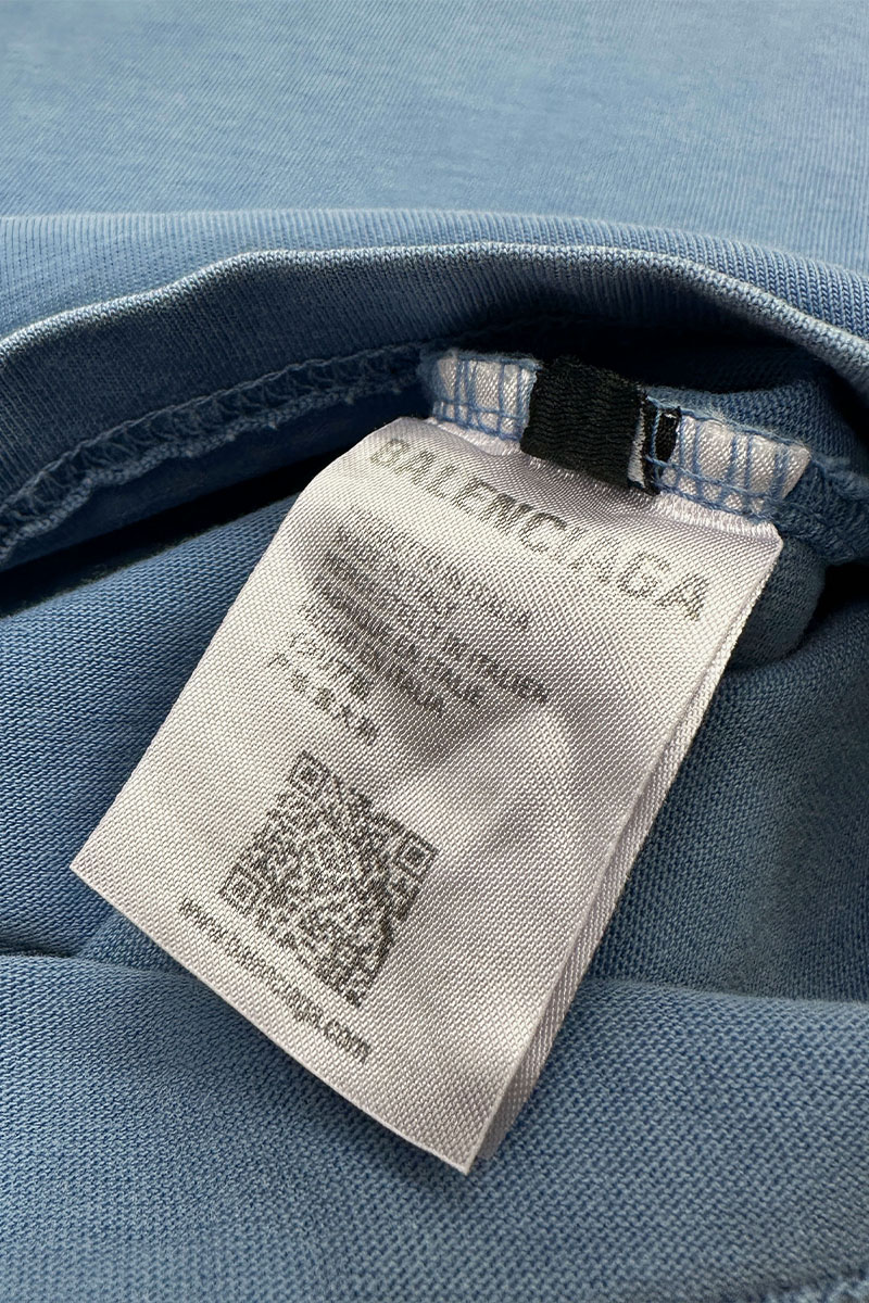 Balenciaga Синяя оверсайз футболка College est.1917