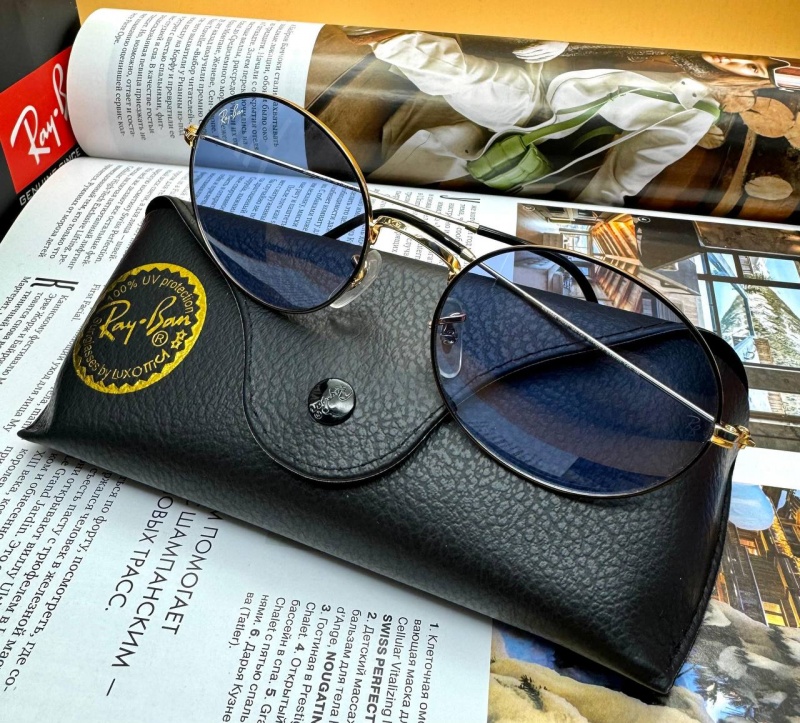 Ray-Ban Солнцезащитные очки Oval Metal - Blue