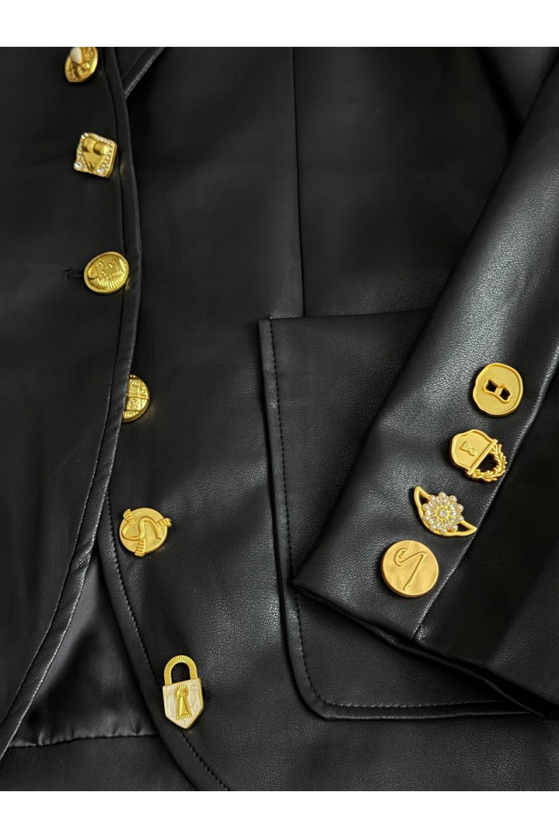 Schiaparelli Женский пиджак из эко кожи Premium - Black