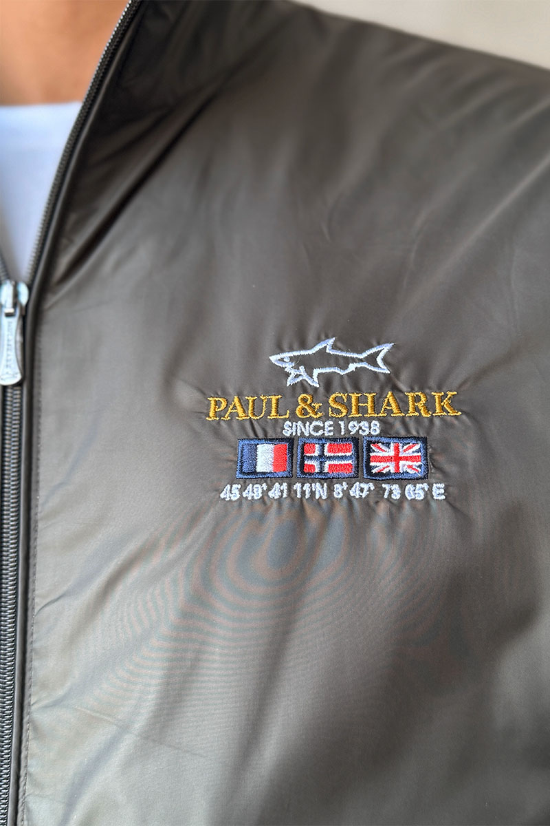 Paul & Shark Мужская зелёная куртка Anchor logo 