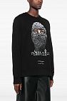 Мужской чёрный свитшот Ih Nom Uh Nit Black Mask logo-print