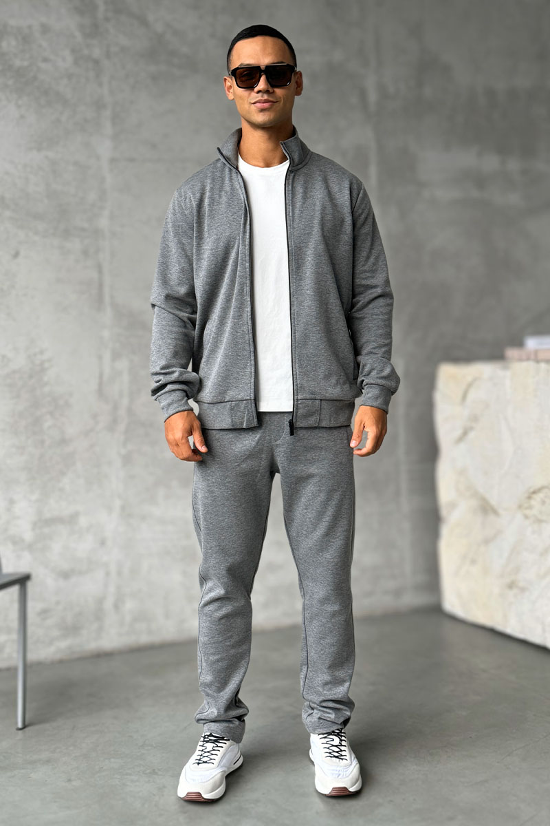 Zegna Мужской спортивный костюм серого цвета