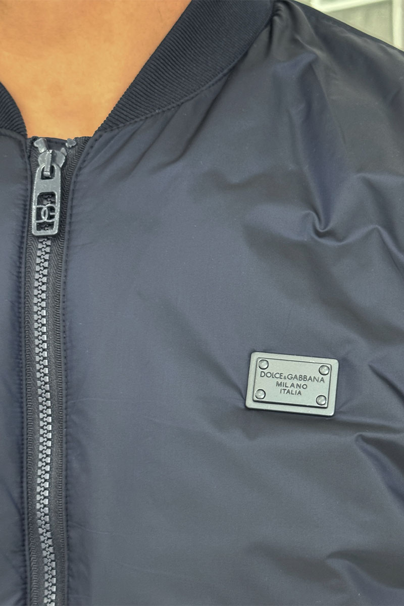 Dоlсе & Gаbbаnа Мужской бомбер logo-plaque - Navy 