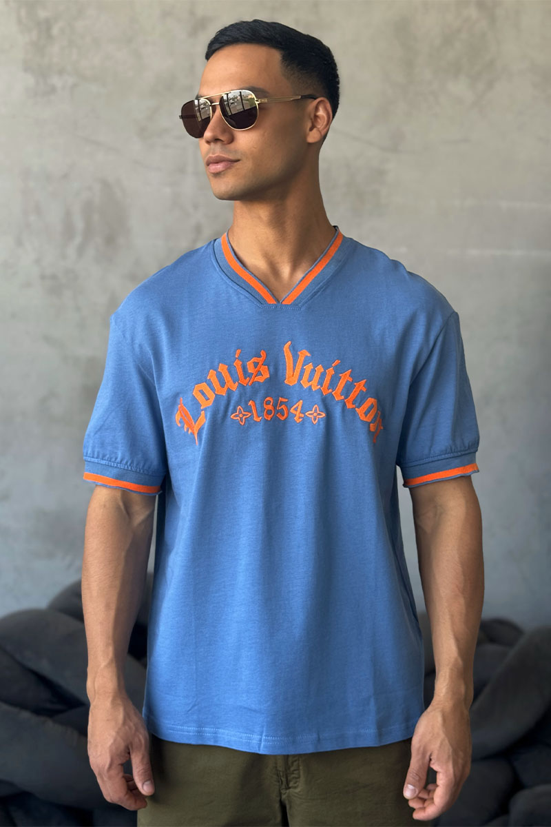 Lоuis Vuittоn Брендовая оверсайз футболка since 1854 - Blue