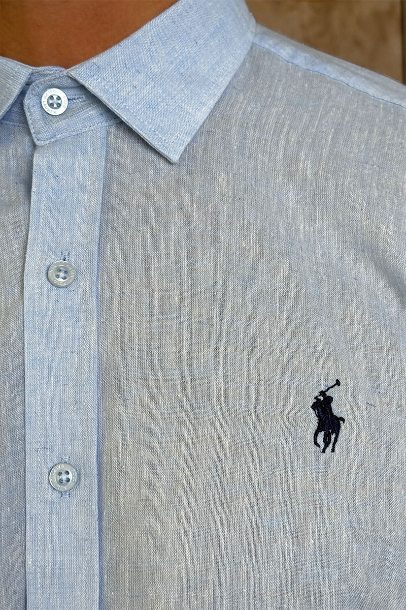 Polo Ralph Lauren Мужская рубашка голубого цвета