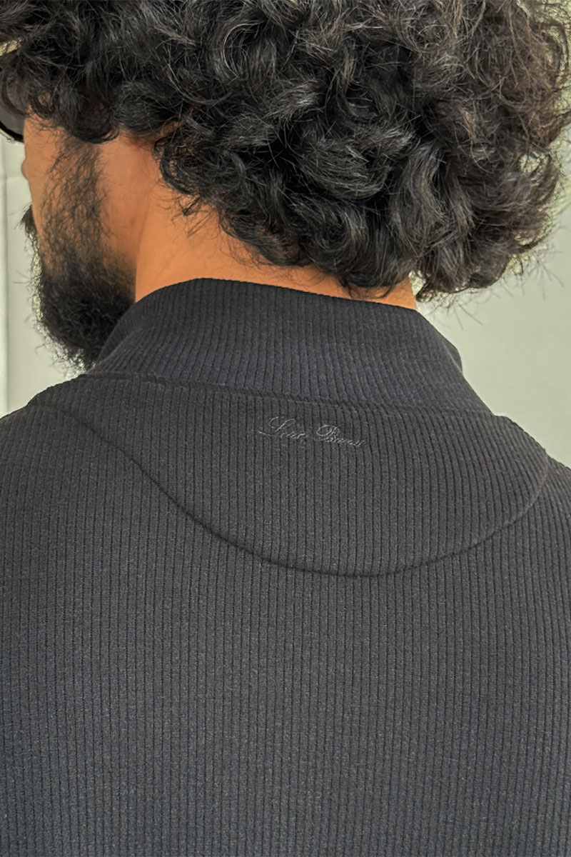 Loro Piana Мужская чёрная кофта на молнии