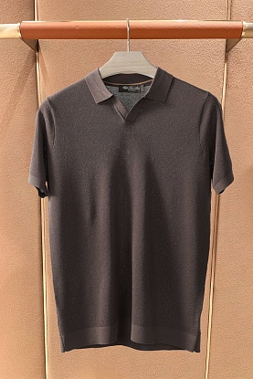 Мужское поло premium - Brown