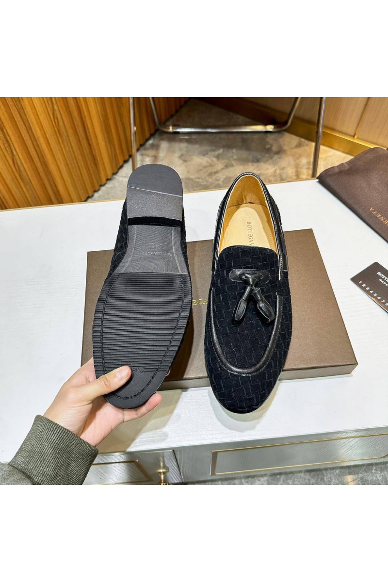 Bоttеgа Vеnеtа Мужские замшевые лоферы Intrecciato - Black