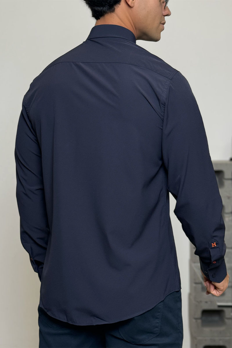 Hermes Мужская рубашка H embroidered - Navy