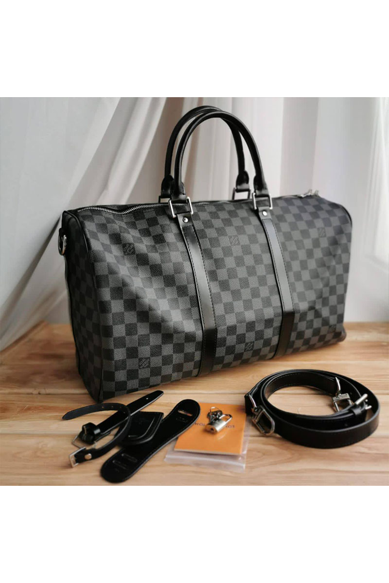 Lоuis Vuittоn Дорожная сумка Keepall Damier Graphite 50x28 см