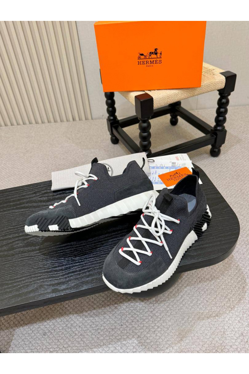 Hermes Текстильные кроссовки lift slip-on