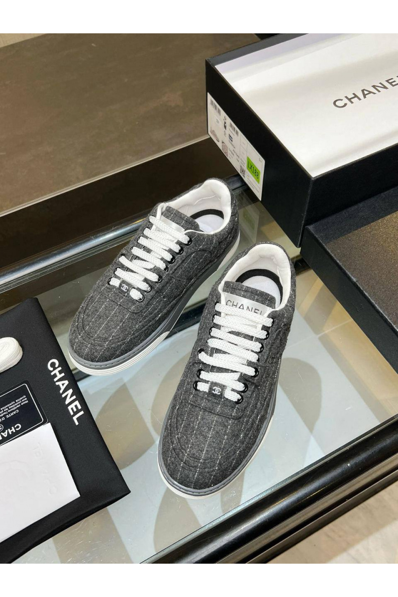 Chаnеl Женские кроссовки Tweed premium