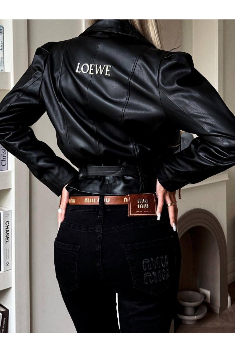 Loewe Женская кожаная куртка premium - Black
