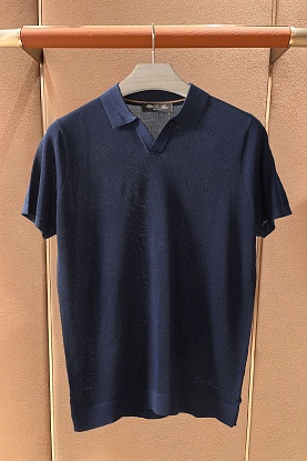 Мужское поло premium - Navy