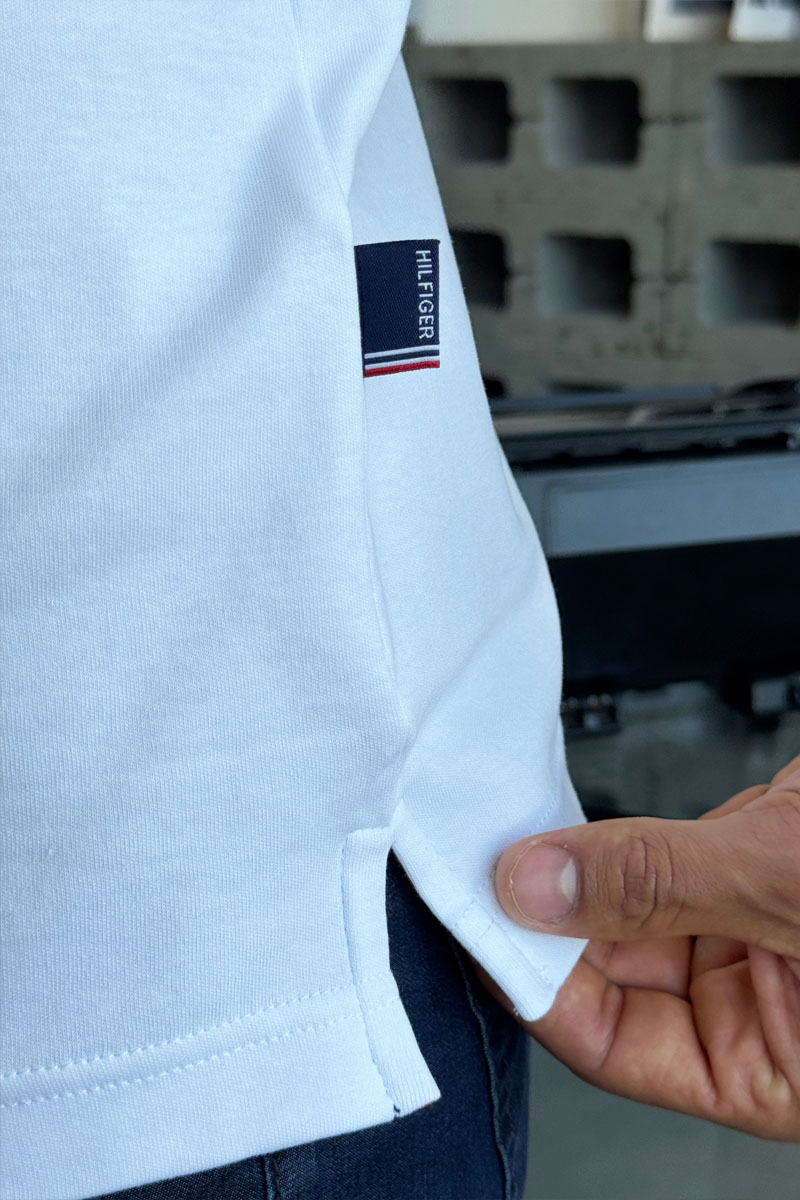 Tommy Hilfiger Классическое мужское поло белого цвета