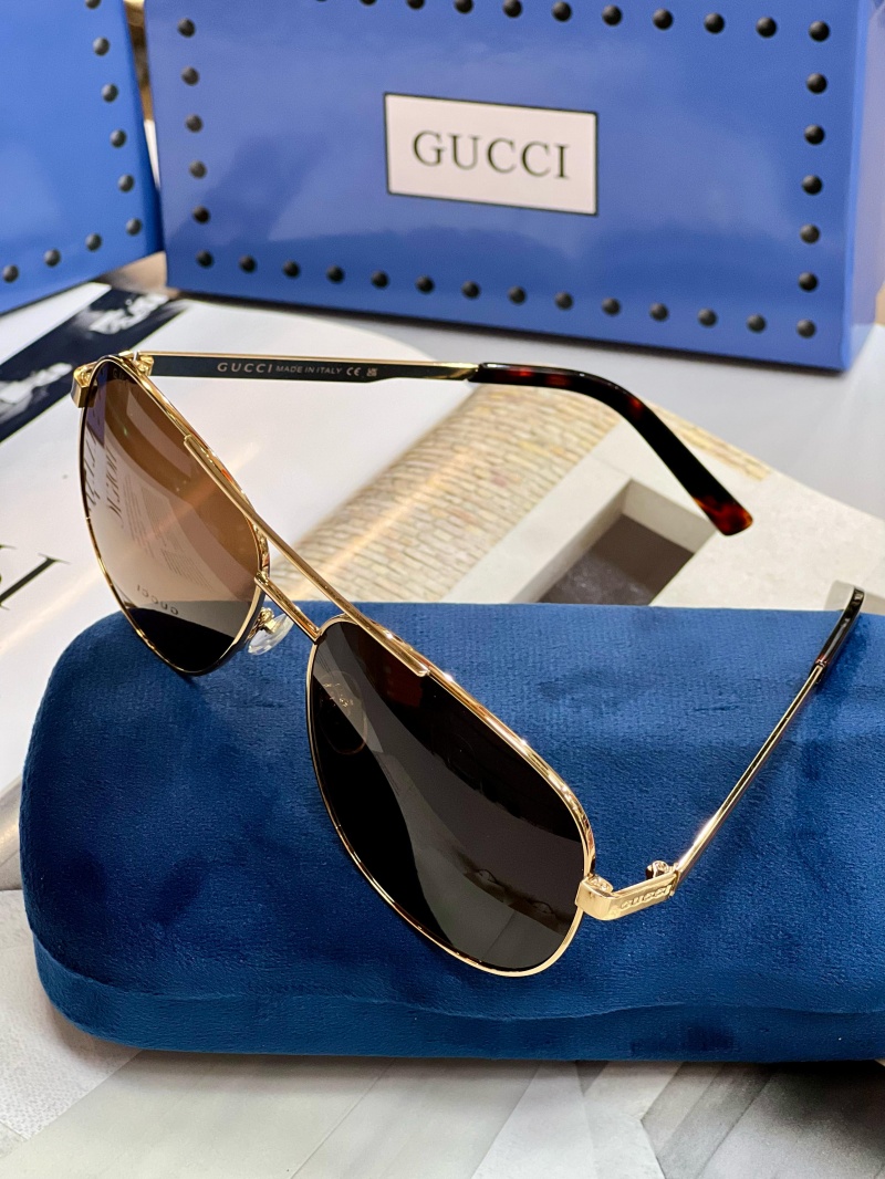 Gucci Брендовые солнцезащитные очки авиаторы 