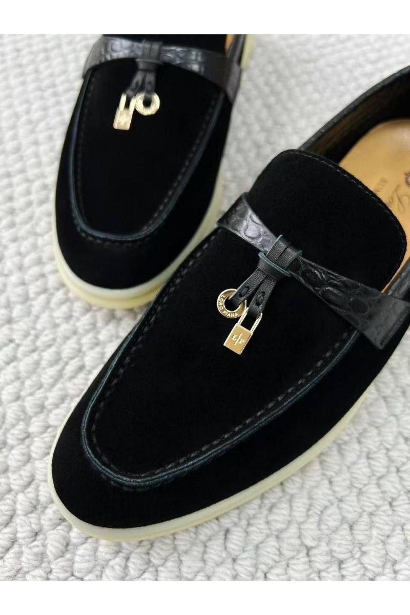 Loro Piana Женские лоферы Summer Charms Walk premium - Black