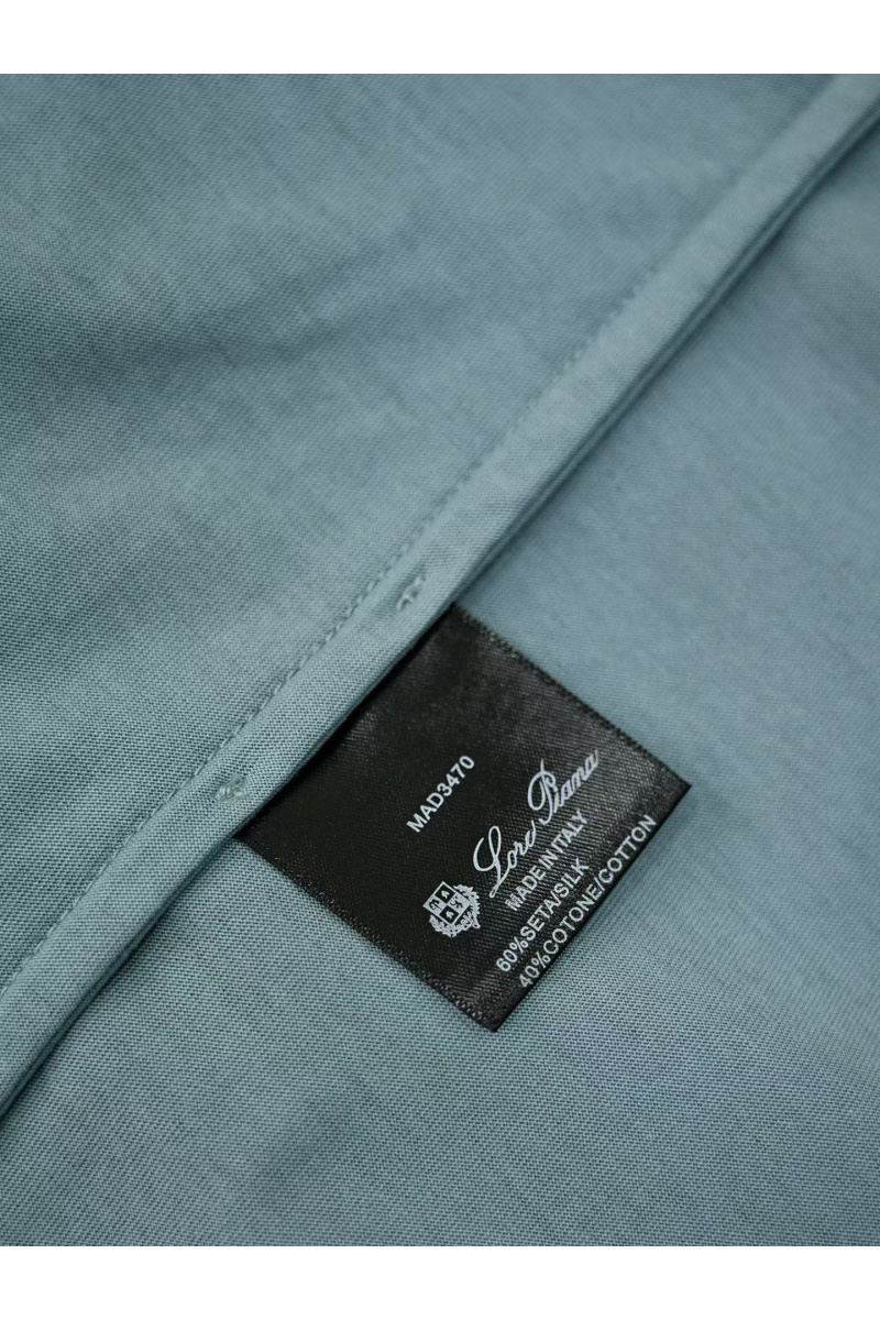 Loro Piana Мужская серо-голубая футболка premium 