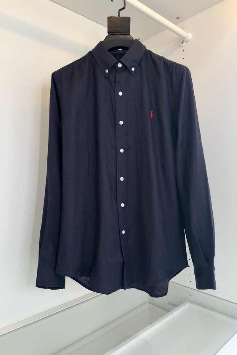 Polo Ralph Lauren Льняная рубашка pony-embroidered - Navy