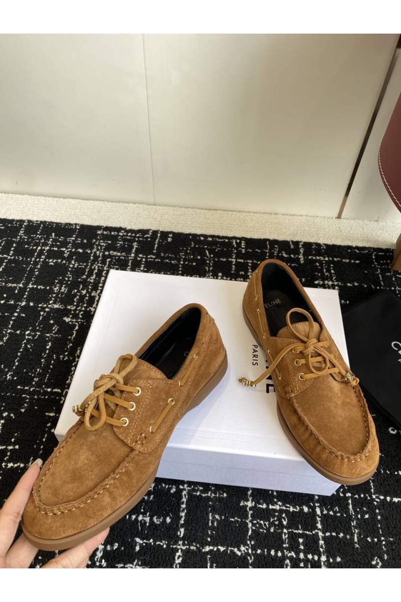 Celine Женские замшевые лоферы premium - Checknut