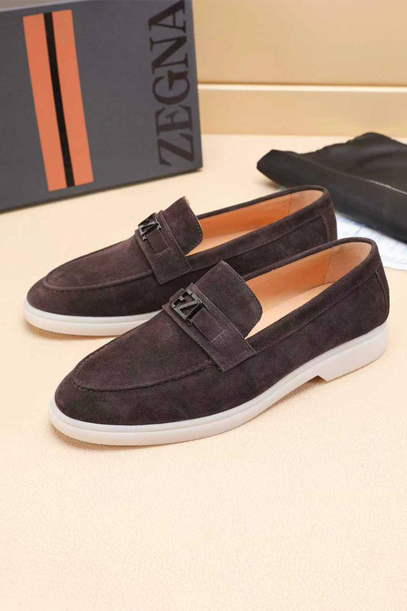 Zegna Мужские замшевые лоферы 