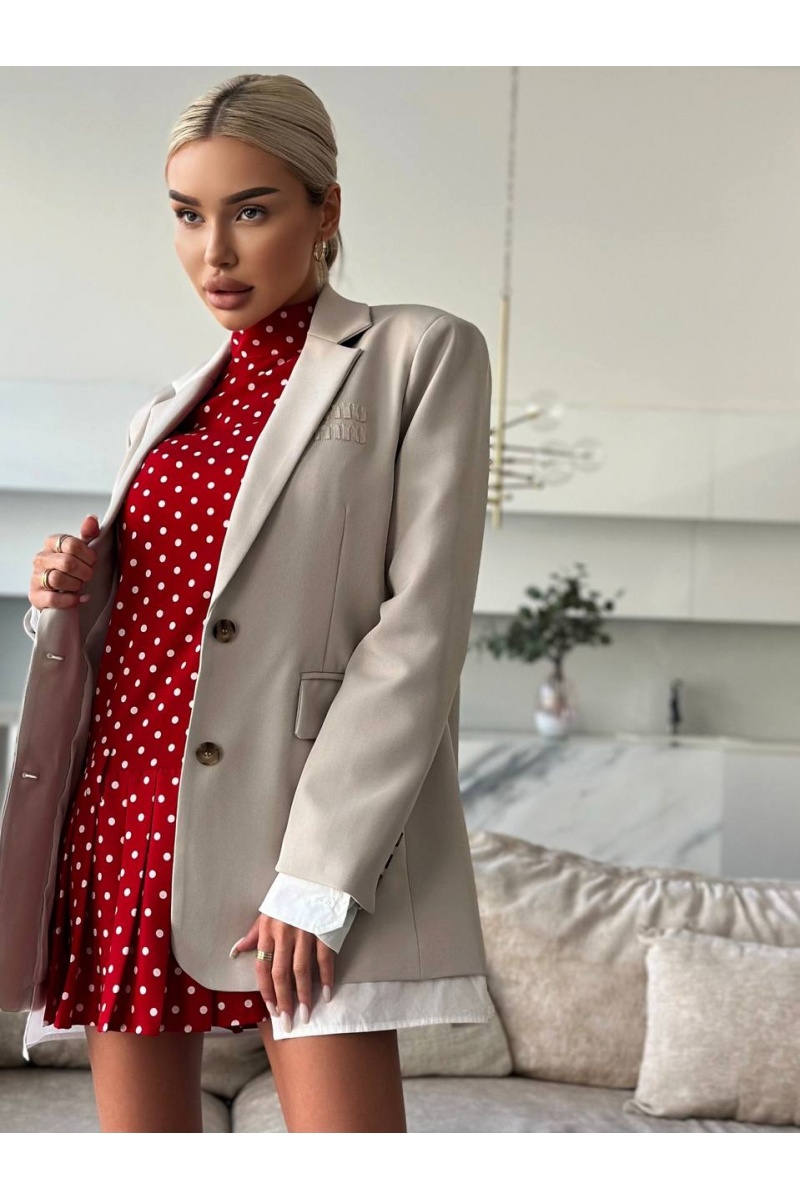 MIU MIU Женский пиджак бежевого цвета