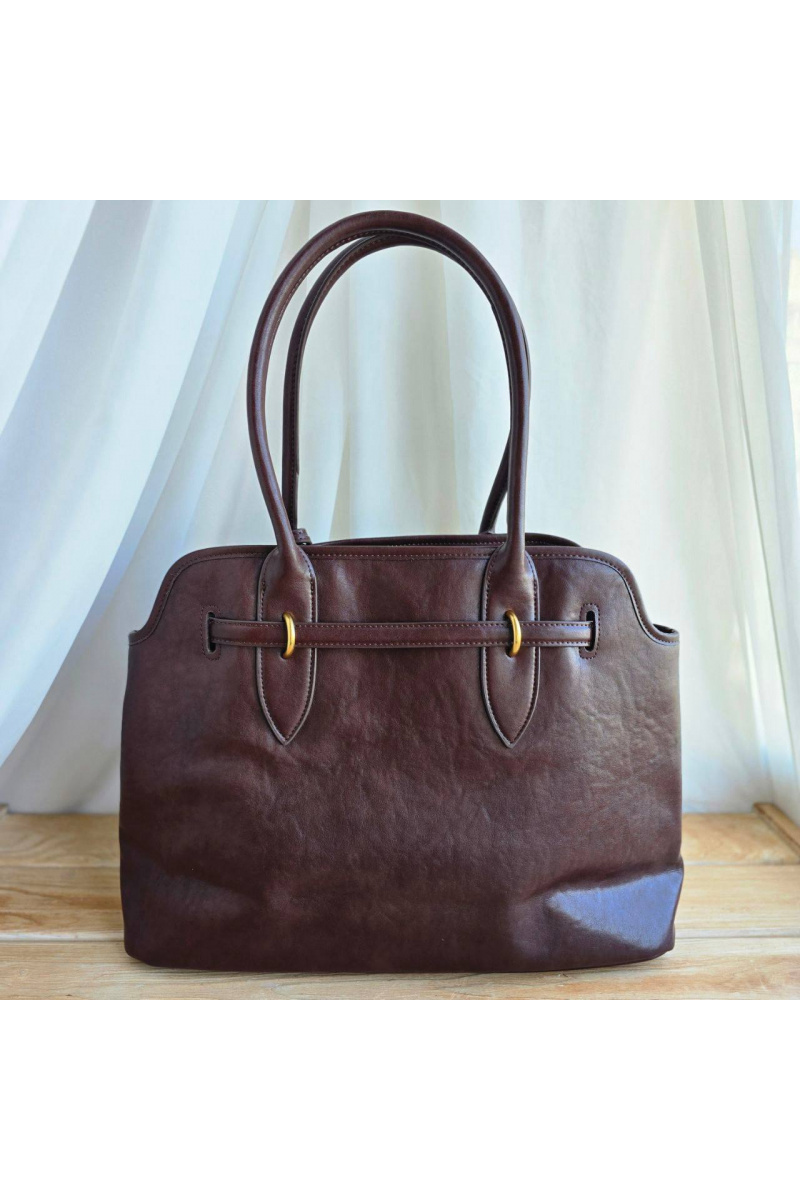 MIU MIU Женская кожаная сумка Aventure nappa 42x29 см - Brown