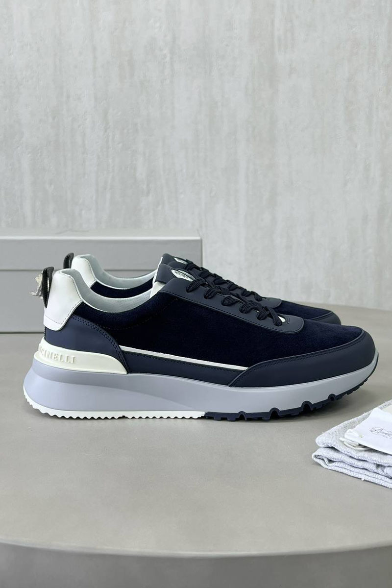 Brunеllо Сuсinеlli Замшевые кроссовки Premium - Navy