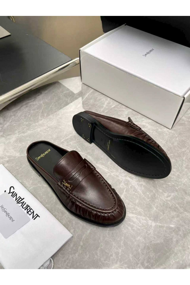Yves Saint Laurent Женские кожаные мюли premium