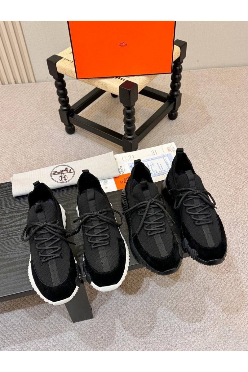 Hermes Текстильные кроссовки lift slip-on
