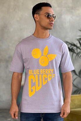 Светло-фиолетовая оверсайз футболка Blueberry