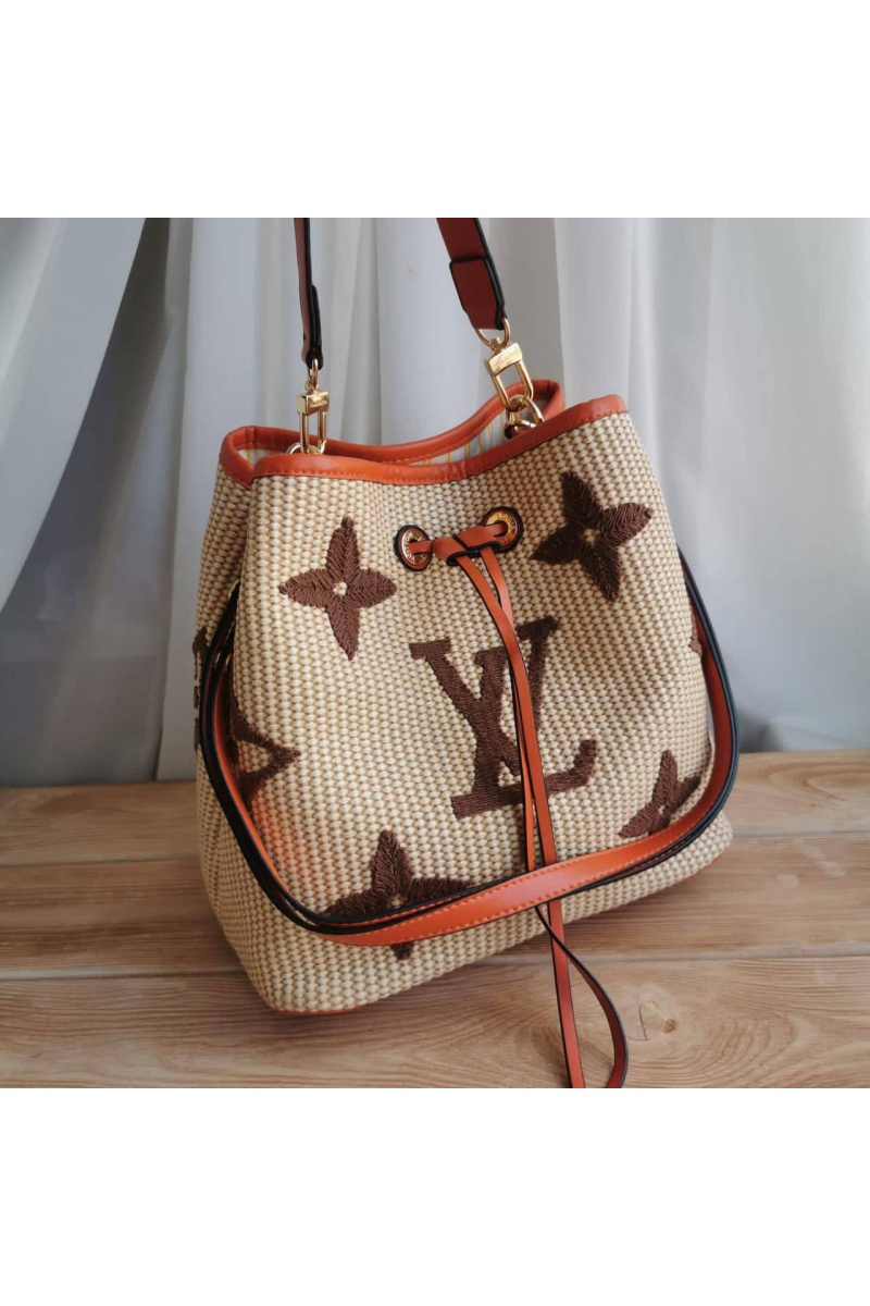 Lоuis Vuittоn Женская сумка NeoNoe Handbag Monogram Raffia MM 26x26x17.5 см