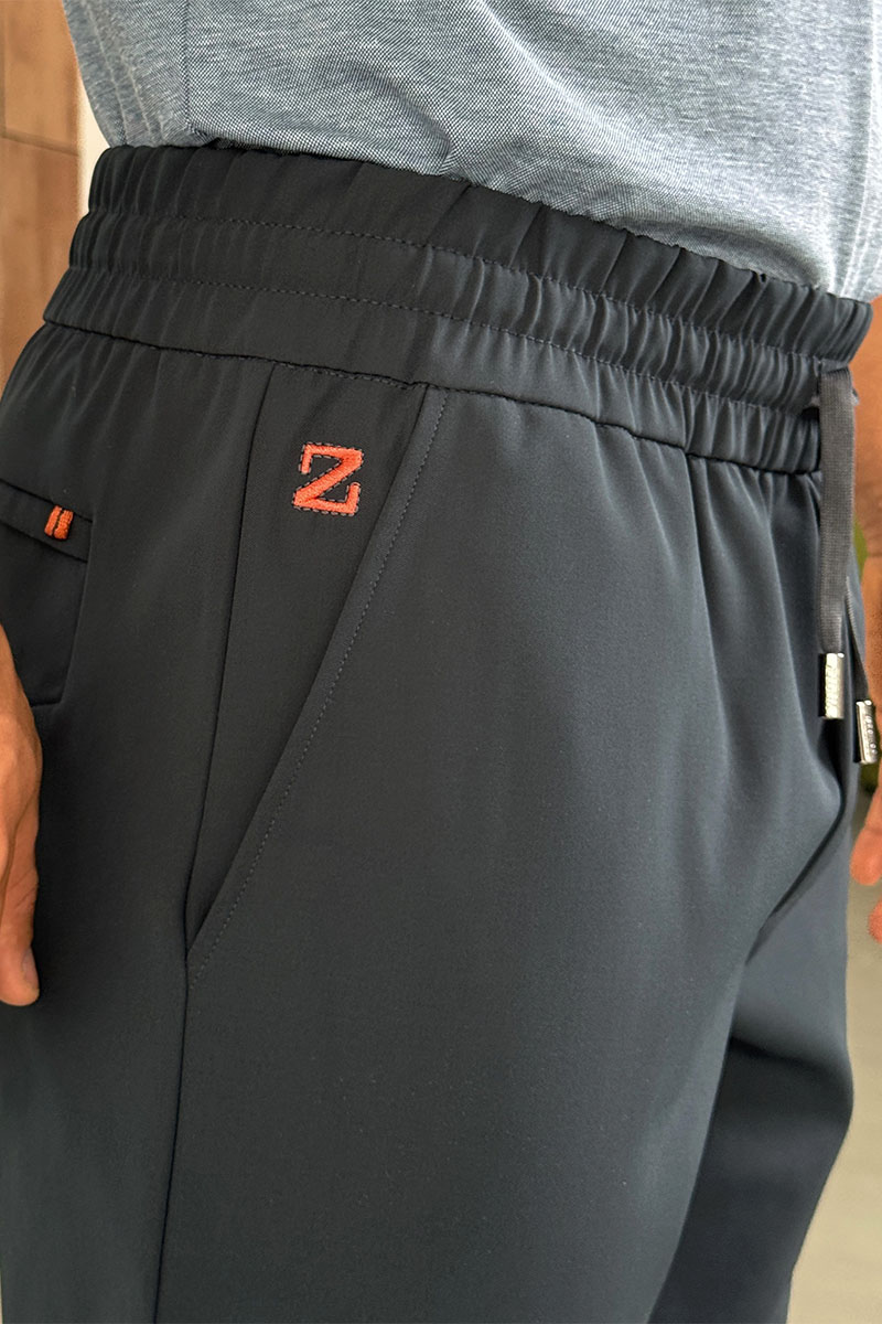 Zegna Мужские тёмно-синие штаны 