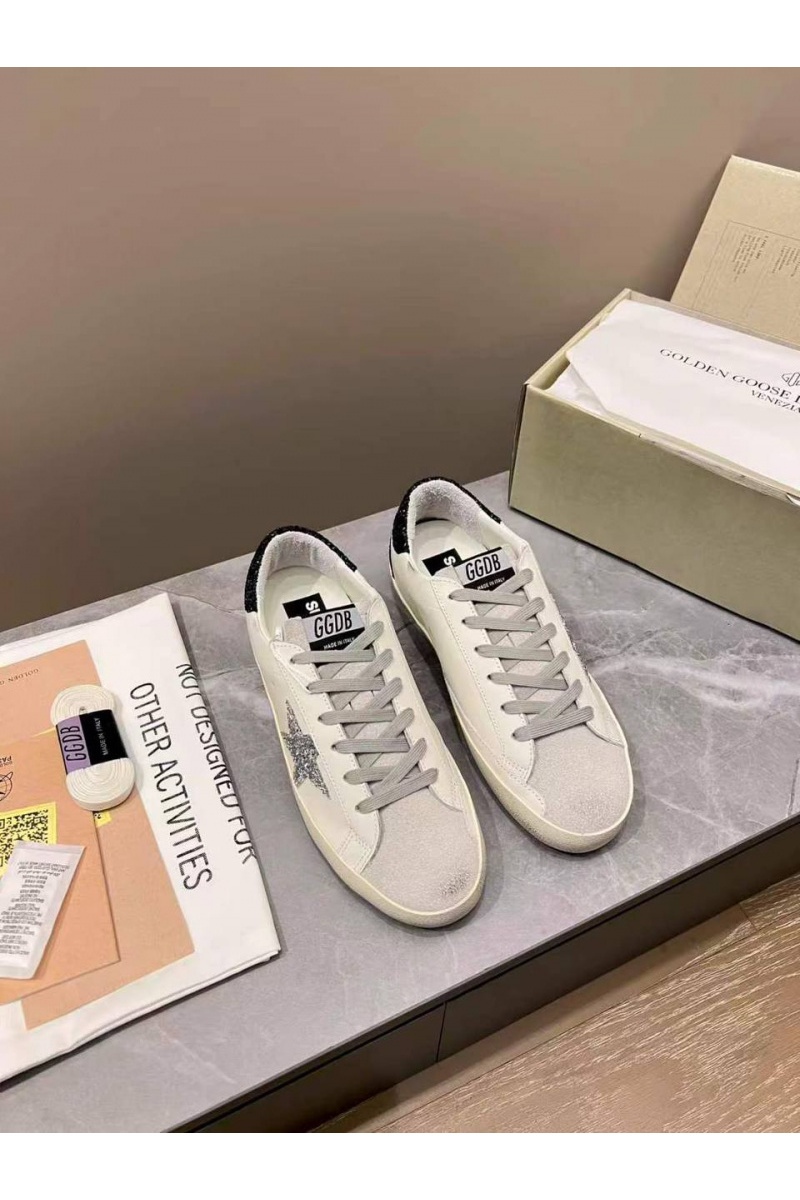 Designer Clothing Женские кожаные кроссовки Golden Goose Super Star premium