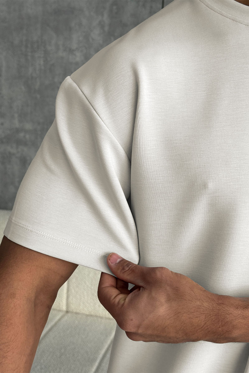 Loro Piana Мужская бежевая футболка 