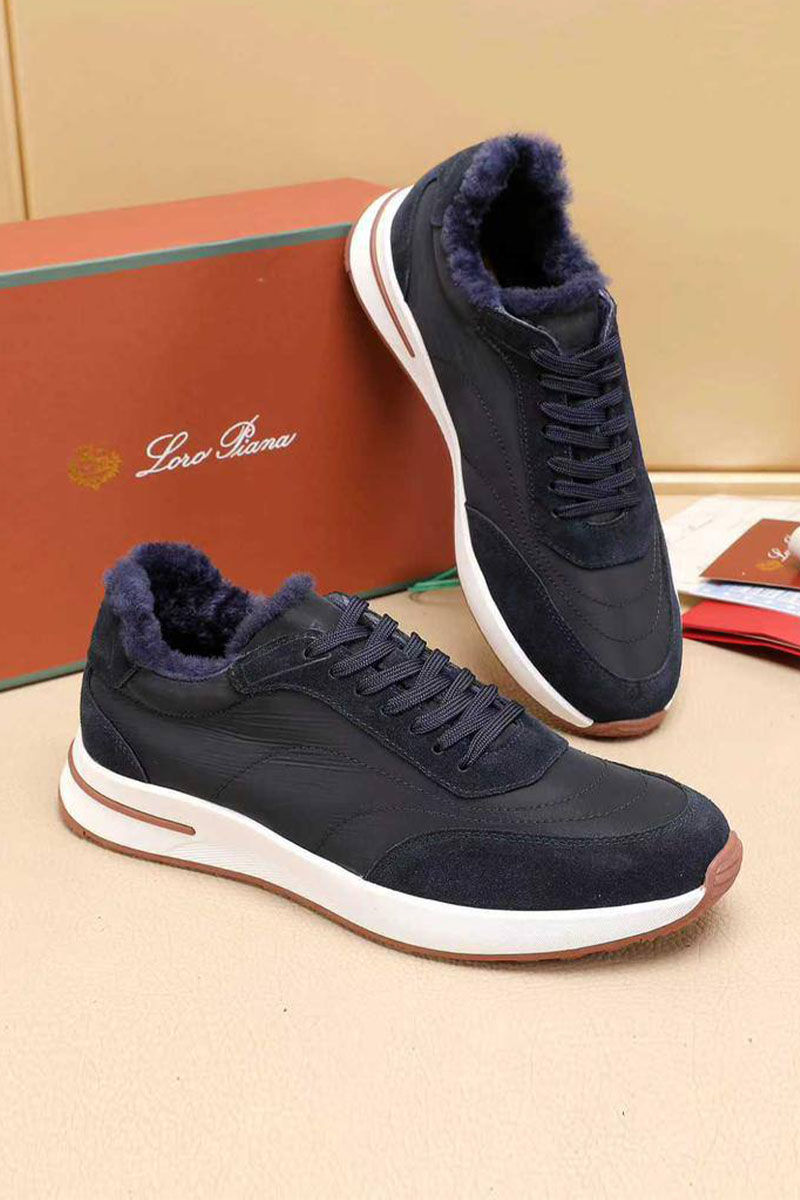 Loro Piana Кроссовки с мехом Week End Walk Evo 
